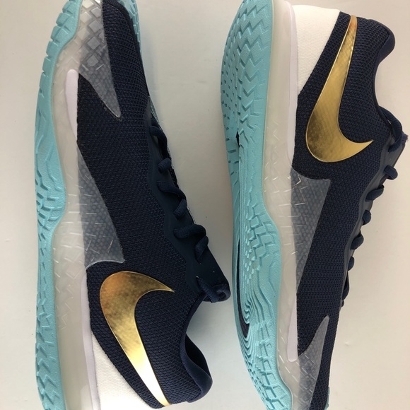 NikeCourt Air Zoom Vapor Cage 4 CD0424-401 Obsidian Gold Tennis NEW - Picture 7 of 13